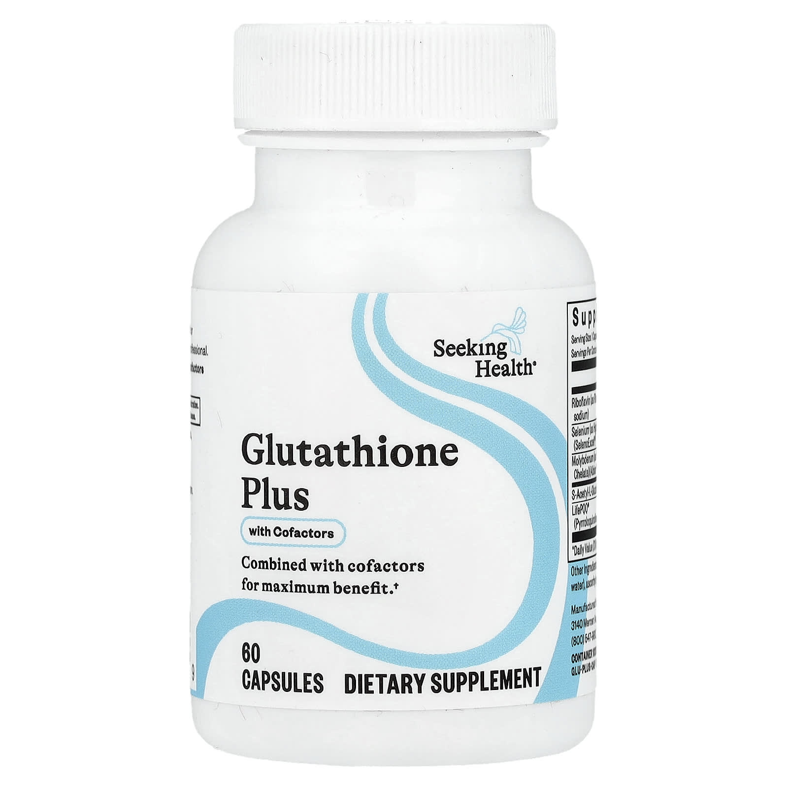 Seeking Health, Glutathione Plus With CoFactors, 60 Capsules UPC 810007521459 | HiLife Vitamins